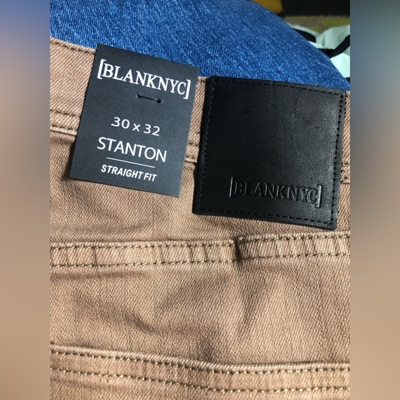 NWT Blank NYC Stanton Straight Fit Pants in Light Brown - Size 30 x 32 - Picture 4 of 5